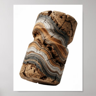 Chic grijs ABSTRACTE KUNST Design Poster