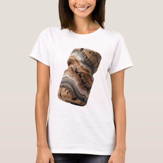 Chic grijs ABSTRACTE KUNST Design T-shirt (Voorkant)