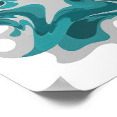 Chic grijs ABSTRACTE KUNST Modern ontwerp Poster (Hoek)
