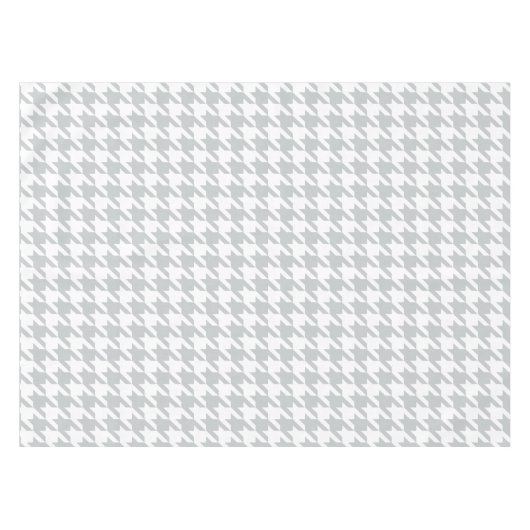 Chic grijs dogtooth houndstooth patroon tafelkleed (Voorkant (Horizontaal))