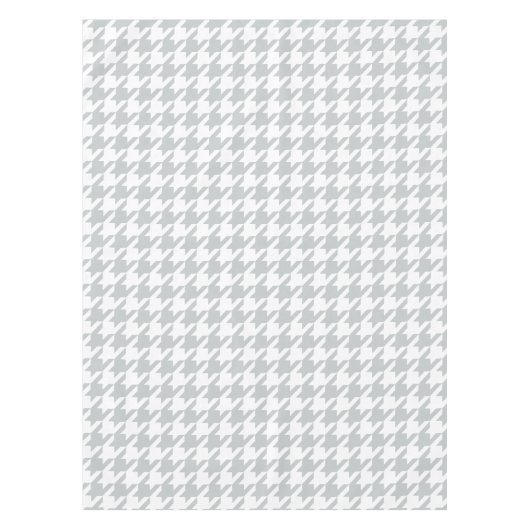 Chic grijs dogtooth houndstooth patroon tafelkleed (Voorkant)