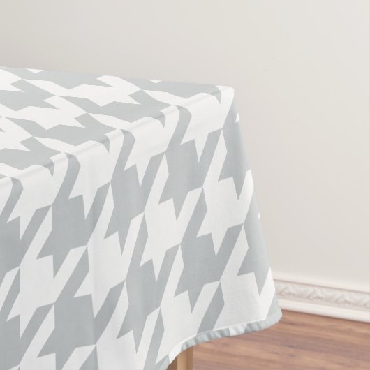 Chic grijs dogtooth houndstooth patroon tafelkleed (Voorbeeld)