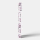 Chic grijs en roze bloemmotief monogram Case-Mate iPhone case (Achterkant / Rechts)