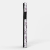 Chic grijs en roze bloemmotief monogram Case-Mate iPhone case (Achterkant/rechts)