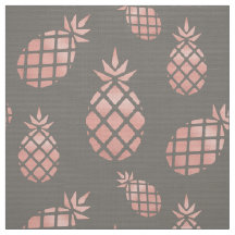 Chic grijs en roze gouden ananas bekleding