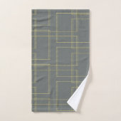 Chic grijs & goud geometrisch glamaak bad handdoek (Handdoek)