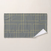 Chic grijs & goud geometrisch glamaak bad handdoek (Handdoek)