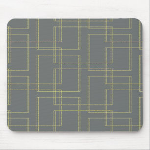 Chic Grijs & Goud Geometrische Glamour Muismat