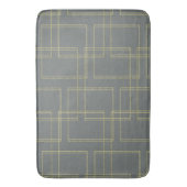 Chic grijs & gouden geometrische glamour badmat (Voorkant Verticaal)