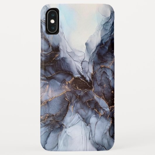 Chic grijs marmer blauw marmer Hoesje-Mate iPhone  Case-Mate iPhone Case (Achterkant)