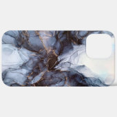 Chic grijs marmer blauw marmer Hoesje-Mate iPhone Case-Mate iPhone Case (Achterkant (horizontaal))