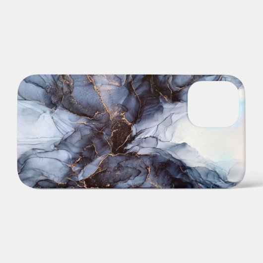 Chic grijs marmer Case-Mate iPhone case (Achterkant (horizontaal))