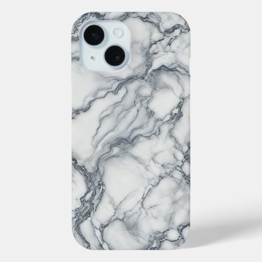 Chic grijs & wit marmer look glamour Case-Mate iPhone case (Achterkant)