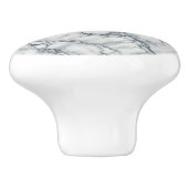 Chic grijs & wit marmer look glamour keramische knop (Zijkant)