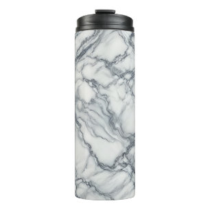 Chic grijs & wit marmer look glamour thermosbeker