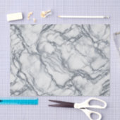 Chic grijs & wit marmer look glamour tissuepapier (Craft)