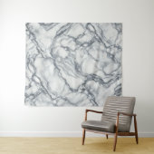 Chic grijs & wit marmer look glamour wandkleed (In Situ (horizontaal))