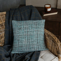 Chic grijs zeeschuim blauwgroene Boucle geweven pa