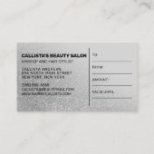 Chic Grijs Zilver Glitter Gradient Gift Certificaa Visitekaartje (Achterkant)