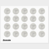 Chic Grijze Dank Je Bruidsdouche  Ronde Sticker (Vel)