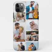 Chic Grijze Marmer 7 Foto Collage Case-Mate iPhone Case (Achterkant)
