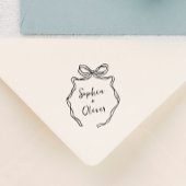 Chic grillige hand getrokken boog bruiloft  zelfinktende stempel