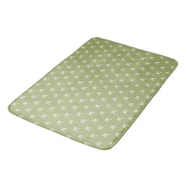 Chic groen wit monogram badmat