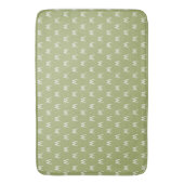 Chic groen wit monogram badmat (Voorkant Verticaal)