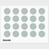 Chic groene bruiloft | Boho bedanksticker Ronde Sticker (Vel)