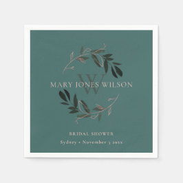 CHIC GROENE ROZE BLAADWIJS KRANS BRUIDSSCHUUR SERVET