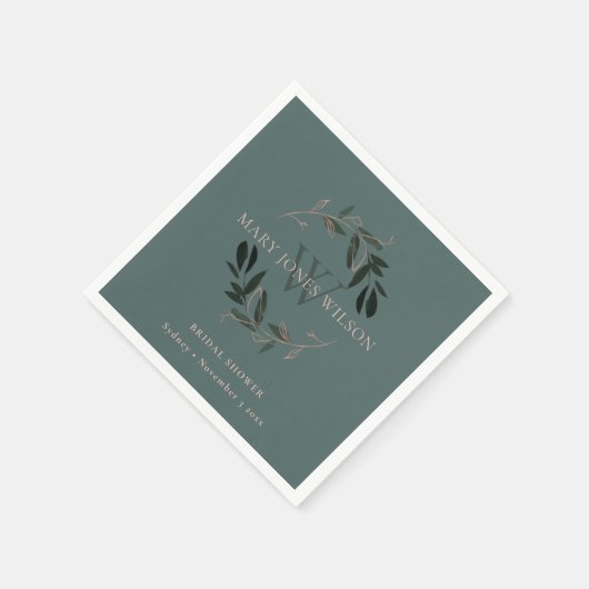 CHIC GROENE ROZE BLAADWIJS KRANS BRUIDSSUITE SERVET (Hoek)