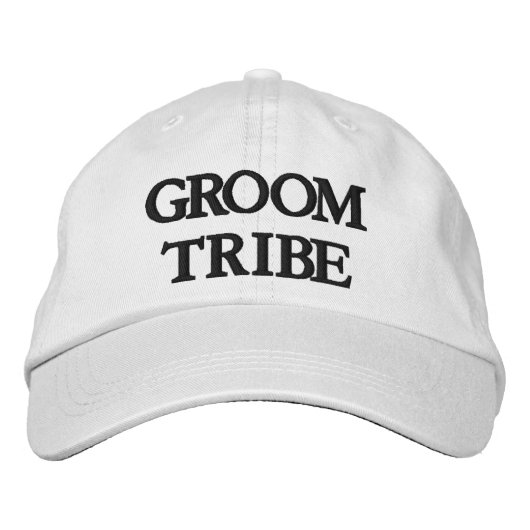 Chic Groom Tribe zwart en wit Geborduurde Pet (Voorkant)