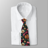 Chic Groomsmen Gift Peonies Floral Stropdas (Gebonden)