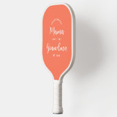 Chic grootmoeder gevestigde scripttypografie pickleball paddle (Links)