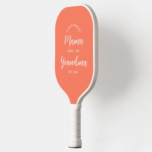 Chic grootmoeder gevestigde scripttypografie pickleball paddle (Links)