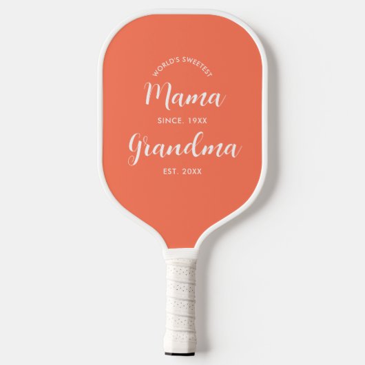 Chic grootmoeder gevestigde scripttypografie pickleball paddle (Achterkant)