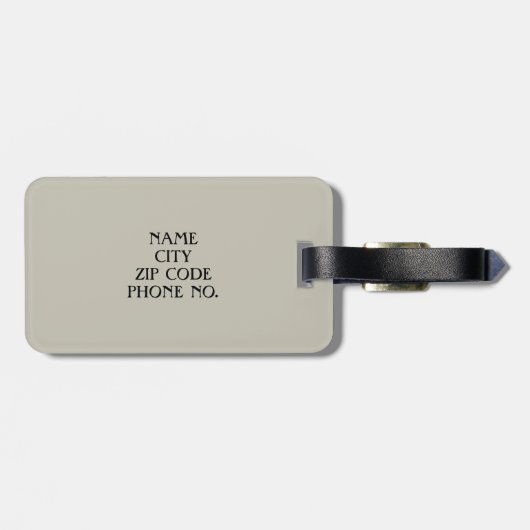 CHIC GROUPON BAGAGELABEL_547 SAND/ZWARTE/MONOGRAM BAGAGELABEL (Achterkant horizontaal)