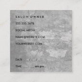 Chic Grunge Gray (afspraak) Afsprakenkaartje (Achterkant)