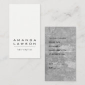 Chic Grunge White Grey (afspraak) Afsprakenkaartje (Voorkant / Achterkant)
