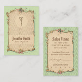 chic haarstylist groene haarstylist klantenkaartje (Voorkant / Achterkant)