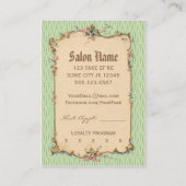 chic haarstylist groene haarstylist klantenkaartje (Achterkant)