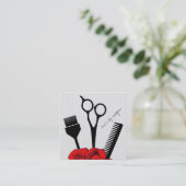 chic haarstylist, meisjesrood klantenkaartje (Staand voorkant)