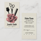 chic  haarstylist roze klantenkaartje (Voorkant / Achterkant)