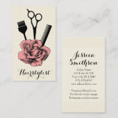 chic  haarstylist roze roze molen visitekaartje (Voorkant / Achterkant)