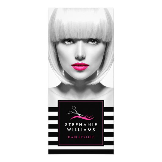 Chic Hair Salon Prijs Lijst Rack Kaart (Voorkant)