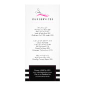 Chic Hair Salon Prijs Lijst Rack Kaart (Achterkant)