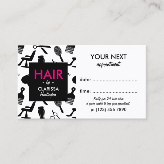 Chic Hair Stylist Appointcard Afsprakenkaartje (Voorkant)