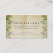 Chic  hair stylist hairstylist blauw roos visitekaartje (Achterkant)