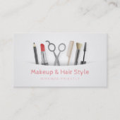 Chic Hair stylist Makeup Tools & Brushes White Afsprakenkaartje (Voorkant)