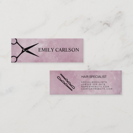Chic Hair Stylist Mini Visitekaartje (Voorkant / Achterkant)